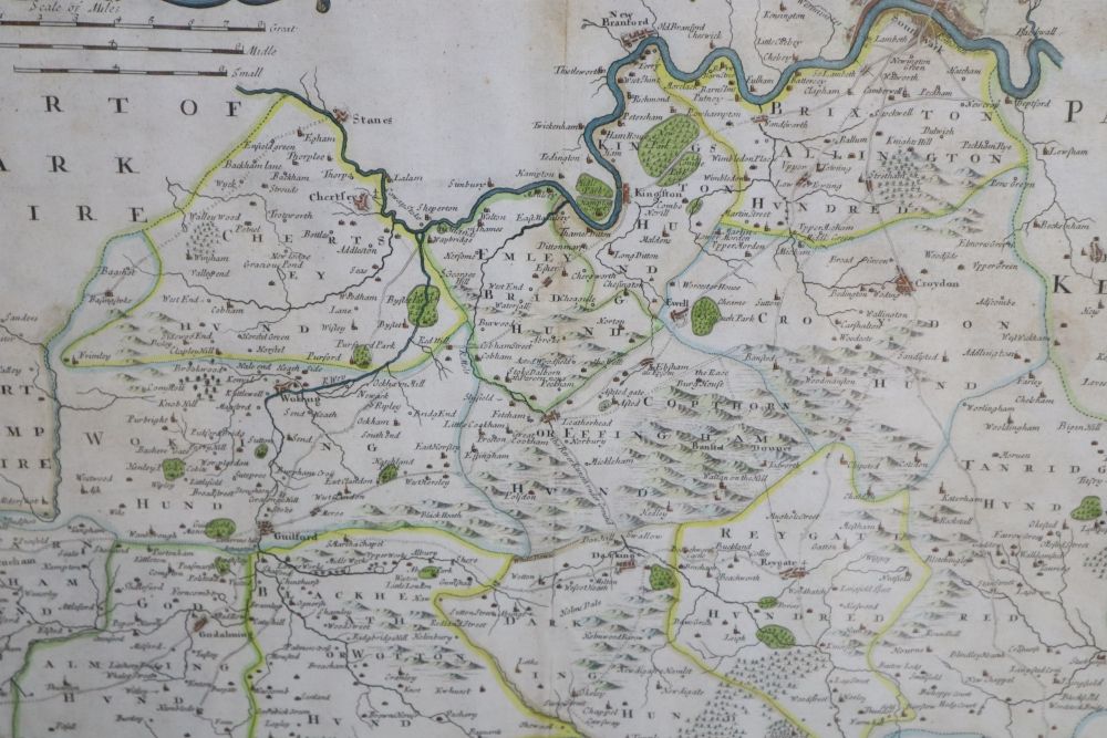 Map of Surrey by Robert Morden